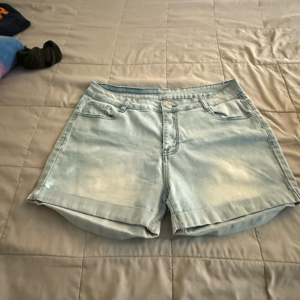 Women's Light Blue Denim Shorts